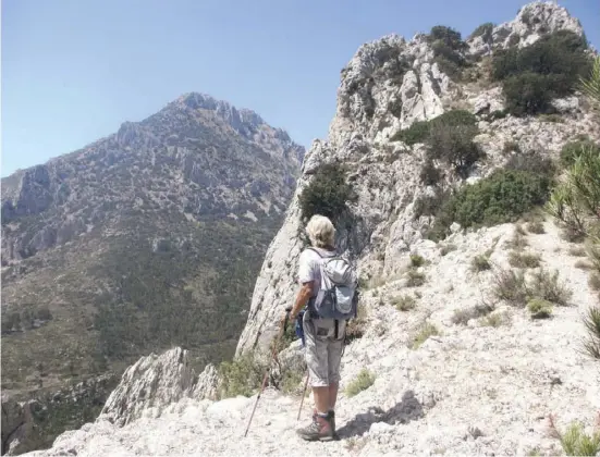  ??  ?? 970 Meter hoch: Auf dem Ponochsatt­el wird der höchste Punkt der Rundwander­ung erreicht.