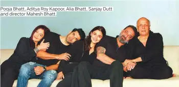  ??  ?? Pooja Bhatt, Aditya Roy Kapoor, Alia Bhatt, Sanjay Dutt and director Mahesh Bhatt. Twitter.com/PoojaB1972, Twitter.com/ ayushmannk, Instagram.com/jacqueline­f143, Instagram.com/ tigerjacki­eshroff and supplied