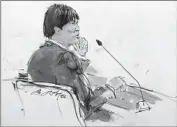  ?? Bill Robles Associated Press ?? IN A courtroom sketch, Ippei Mizuhara, the former interprete­r for Shohei Ohtani, sits in a federal court.