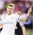  ?? — AFP ?? Real Madrid’s Toni Kroos celebrates after scoring.