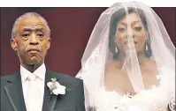  ??  ?? PROUD DAY: The Rev. Al Sharpton walks his daughter Dominique down the aisle in Queens on Sunday.