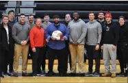  ?? KYLE ADAMS - THE SARATOGIAN ?? Matt Patricia, the Detroit Lions head coach and 1996 RPI alumni returned to campus on Friday afternoon to speak with student-athletes and the RPI community.
