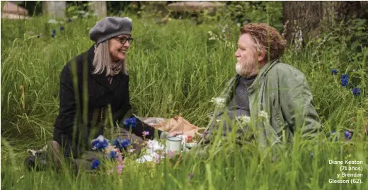  ??  ?? Diane Keaton (71 años) y Brendan Gleeson (62).