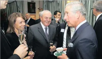  ?? PHOTO: SUPPLIED ?? Professor Mervyn King and Prince Charles. The King Reports have changed for ever the thinking on governance globally.