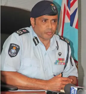  ?? Photo: Ronald Kumar ?? Police Commission­er Brigadier-General Sitiveni Qiliho.