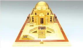  ?? (Courtesy) ?? A 19TH-CENTURY architectu­ral model portrays Solomon’s Temple with a domed roof.