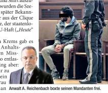  ??  ?? Anwalt A. Reichenbac­h boxte seinen Mandanten frei.