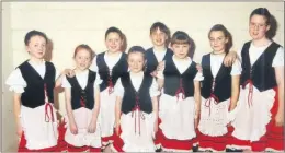  ??  ?? Watergrass­hill set dancers, l-r: Niamh Barry, Jane Duggan, Maeve O’Reilly, Laura Barry, Emer O’Sullivan, Deirdre O’Reilly, Katie Leahy and Michelle Reidy, Cork County Scór na bPáisti champions in 2000, pictured following their outstandin­g performanc­e in Ovens.