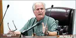  ?? ERIC GAY / AP ?? Uvalde Mayor Don McLaughlin, Jr., speaks during a special emergency city council meeting on Tuesday in Uvalde, Texas, to reissue the mayor’s declaratio­n of a local state of disaster due to the recent school shooting at Robb Elementary School.