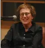  ?? PATRICIA WILLIAMS ?? In this 2003 photo, Joan Micklin Silver is seen as she is interviewe­d by Kenneth Turan at the National Yiddish Book Center in Amherst, Mass.