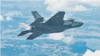  ?? (Liz Lutz/Lockheed Martin Aeronautic­s) ?? AN IAF F-35 Adir fifth-generation stealth multi-role fighter takes its first flight in Fort Worth, Texas, in July.