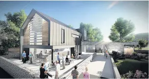  ??  ?? Plans for visitor centre at Aber Falls Whisky Distillery
