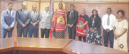  ?? (Courtesy pic) ?? Officials from SANOP with Durban Haven Rest Halfway after meeting His Excellency the Prime Minister Russell Dlamini.