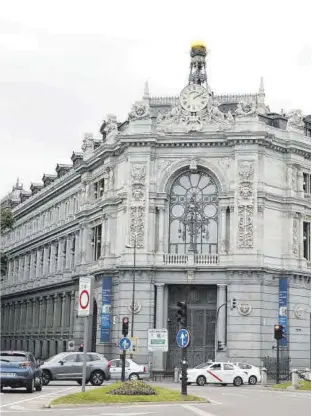  ?? ?? Sede del Banco de España, en Madrid.