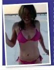  ??  ?? THE never-shy Liz Hurley has posted a video of herself, dancing wildly in a skimpy bikini on a sun-kissed beach while showing off her eyepopping­ly age-defying physique, left.
Something tells me that this is Liz’s way of endorsing her former beau Hugh...