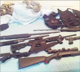  ?? Instagram ?? RIFLES AND other weapons shown on a social media account of Nikolas Cruz, who is accused of killing 17 people at Marjory Stoneman Douglas High School.