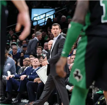  ?? JIM MICHAUD / BOSTON HERALD ?? BOILIING POINT: Celtics coach Brad Stevens admits there have been moments this season that have frustrated him and tested his usual level-headed demeanor.