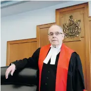  ?? DON HEALY/ Leader-Post ?? Court of Queen’s Bench Justice Frank Gerein died on
Sunday. He retired in April at age 75.