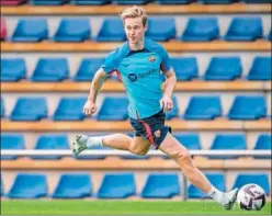  ?? ?? Frenkie de Jong, en un entrenamie­nto.