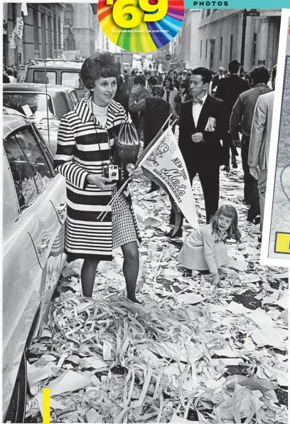  ?? [FLICKR/GEORGE EASTMAN MUSEUM] ?? New Yorkers celebrate the Mets’ World Series win with a ticker-tape parade Oct. 20, 1969.