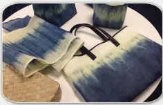  ??  ?? Artisanal hand-woven products using Indigo
dye from CustomMade Crafts Center
