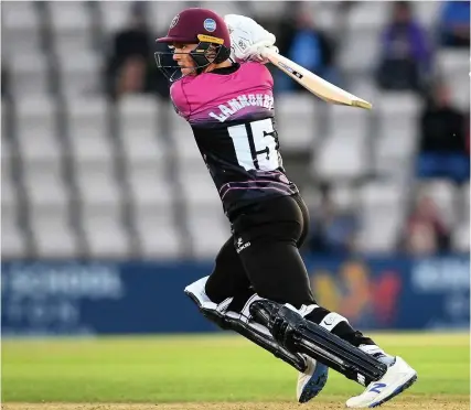  ??  ?? Tom Lammonby was in outstandin­g form for Somerset againsnt Gloucester­shire at Taunton on Sunday