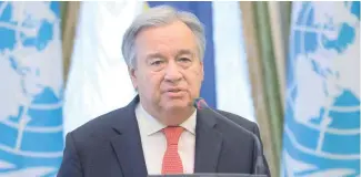  ?? AP ?? Antonio Guterres, secretario general de las Naciones Unidas.