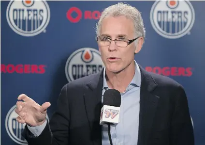  ?? GREG SOUTHAM/ POSTMEDIA NEWS ?? Oilers GM Craig MacTavish isn’t ready to make any massive player changes to shake the struggling team out of its early- season funk.