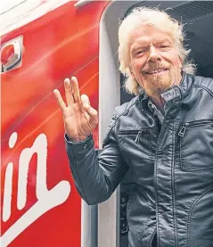  ?? Picture: PA. ?? Virgin’s Sir Richard Branson in happier times for the franchise.