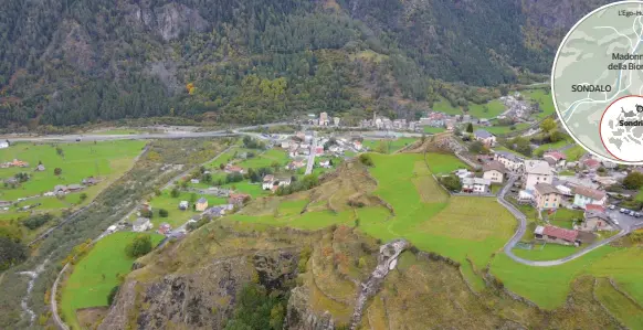  ??  ?? In quota
Fumero è una frazione di Sondalo, in Valtellina: si trova a 1.500 metri di altitudine. A causa di uno smottament­o tra il 9 e il 10 ottobre i 23 abitanti sono stati evacuati