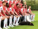  ?? Win, pictured lying down earlier. Photograph: David Price/Arsenal FC/Getty Images ??