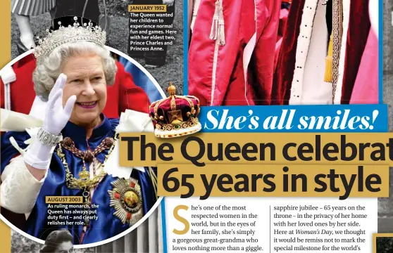  ??  ?? AUGUST 2003 As ruling monarch, the Queen has always put duty first – and clearly relishes her role.