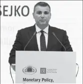  ??  ?? Guvernator­i Gent Sejko, dje gjatë Konferencë­s