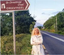  ??  ?? Councillor Marie Casserly at the junction on the N15.