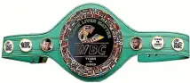  ??  ?? The special belt the WBC has commission­ed for Mike Tyson’s fight with Roy Jones Jr.