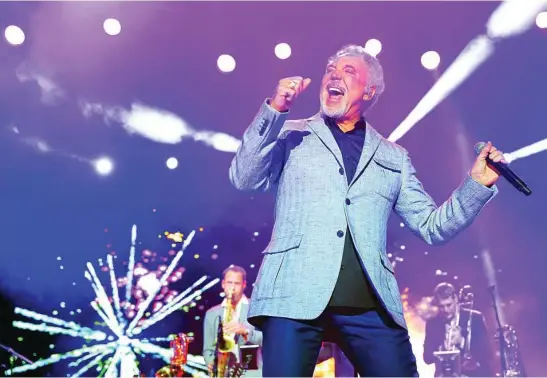  ?? CRISTINA BEJARANO ?? El cantante británico Tom Jones, durante un concierto que dio en Madrid en julio de 2014