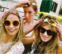  ??  ?? Flower power: Martha (left), Kate and Jemima