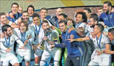  ??  ?? EL PRIMERO. El Madrid arrancó su racha en el Mundial de Clubes en 2016, ganando al Kashima.