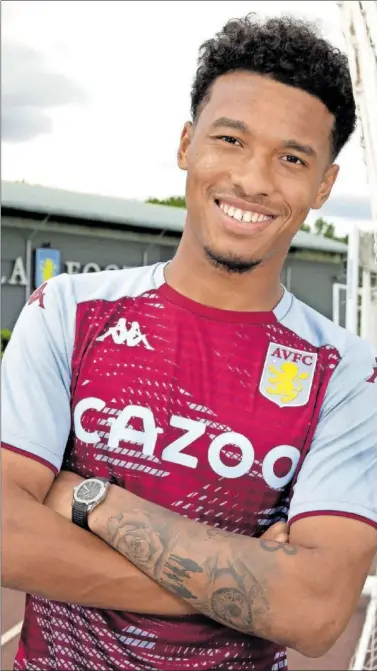  ?? ?? Boubacar Kamara, durante su presentaci­ón con el Aston Villa.