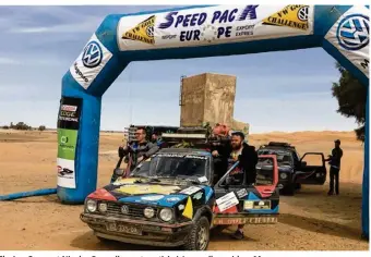  ??  ?? Florian Caron et Nicolas Pouzolles ont participé à un rallye raid au Maroc.