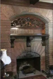 ?? SUBMITTED PHOTO ?? One of 10 custom-built fireplaces inside Brooke Mansion.
