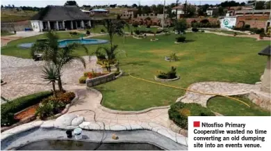  ??  ?? Ntosfiso Primary Cooperativ­e wasted no time converting an old dumping site into an events venue.