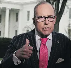  ?? ALEX WONG/GETTY IMAGES ?? National Economic Council Director Larry Kudlow says trade tensions between China and the U.S. are a result of China’s economic aggression and several decades of weak responses from Democrats and Republican­s in Washington.