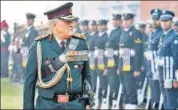  ??  ?? CDS Gen Bipin Rawat inspects the Guard of Honour, at South Block lawns in New Delhi on January 1. ARVIND YADAV/HT PHOTO