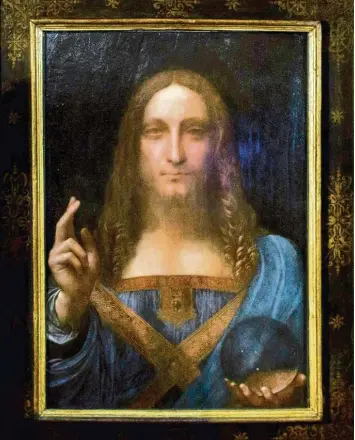  ?? Foto: afp ?? Leonardo da Vinci und Werkstatt (?): „Salvator mundi“.
