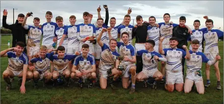  ??  ?? The victorious Kildorrery squad after their victory over Killavulle­n in the North Cork U21C Football Final last weekend. Photo: Eric Barry