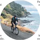  ?? Photos / Getty Images; Supplied ?? Fletcher Bay in the Coromandel (top); Elisabeth Easther cycling Port Jackson Rd.