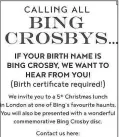  ??  ?? The advert published in the Kent Messenger