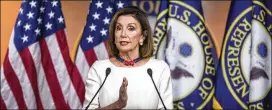  ?? ZACH GIBSON / GETTY IMAGES ?? House Speaker Nancy Pelosi has insisted the House is well within its rules to conduct oversight of the executive branch under the Constituti­on, regardless of a formal impeachmen­t inquiry vote.