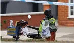  ?? ?? Horror...stabbed pensioner’s scooter